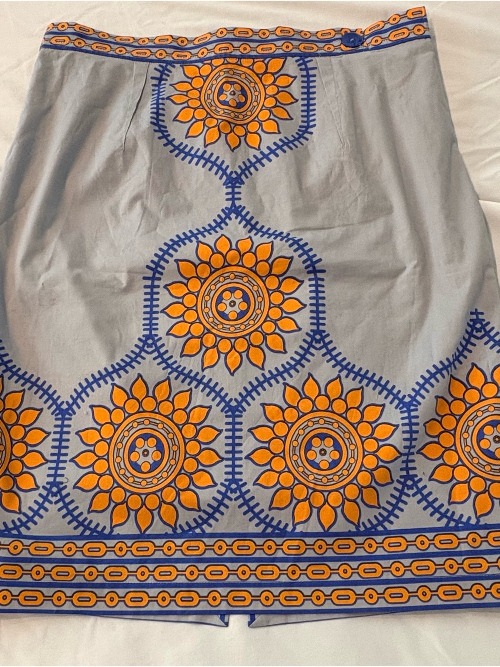Plenty by Tracy Reese Anthropologie Blue Orange Mandala Print Skirt 12